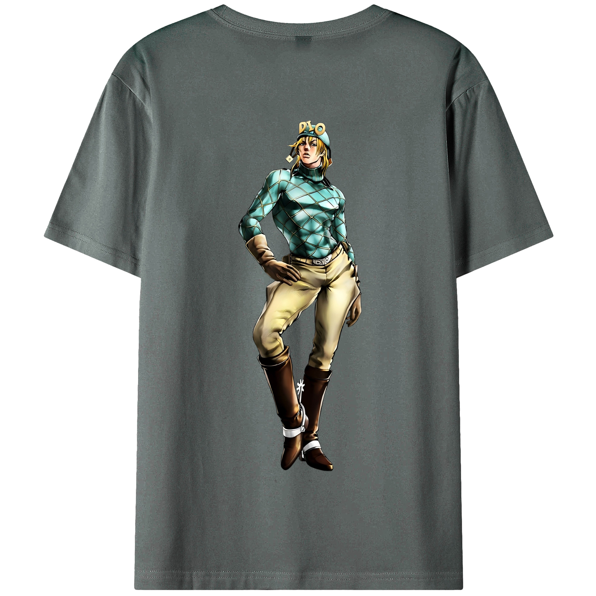 （画像用） ジョジョの奇妙な冒険 ディオ?ブランドー JoJo's Bizarre Adventure Dio Brando 綿100％半袖Tシャツ（背面プリント）